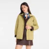 Moca/Pistacho – Chaqueta acolchada de tafetán técnico