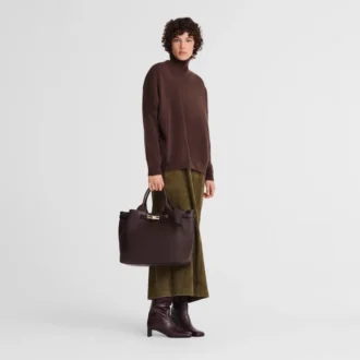 Mocha – Bolso tote Le Smart de piel