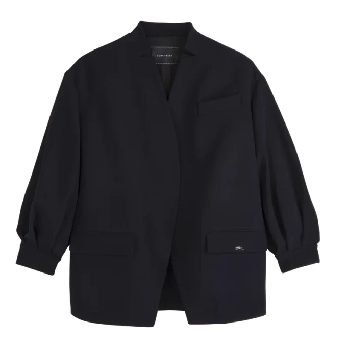 Negro – Chaqueta de crepé