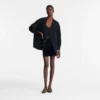 Negro – Chaqueta de crepé