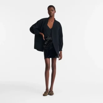 Negro – Chaqueta de crepé