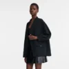 Negro – Chaqueta de crepé