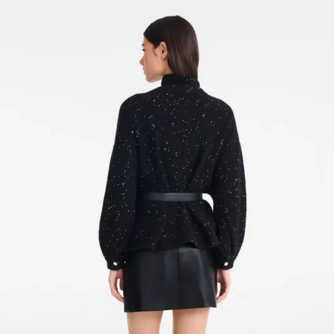 Negro – Chaqueta kimono de punto