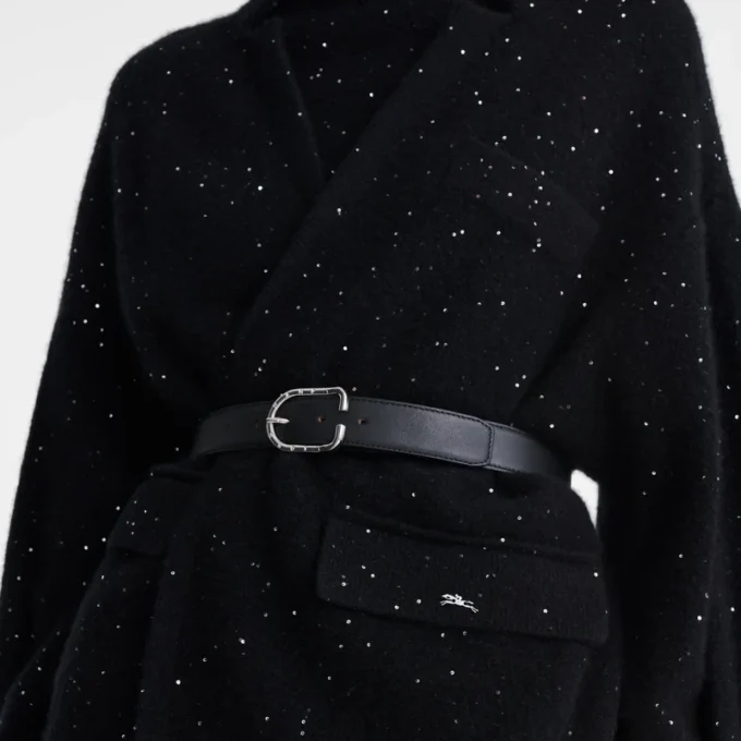 Negro – Chaqueta kimono de punto