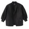 Negro – Chaqueta kimono de tafetán técnico