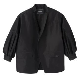 Negro – Chaqueta kimono de tafetán técnico