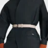 Negro – Chaqueta kimono de tafetán técnico