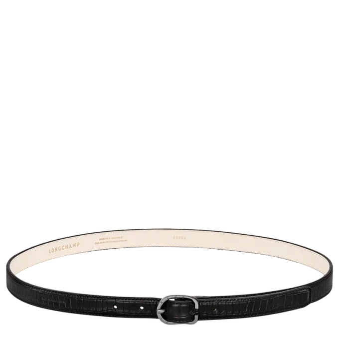 Negro – Cinturón de piel para mujer