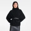 Negro – Cinturón de piel para mujer