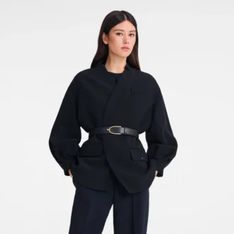 Negro – Cinturón de piel para mujer