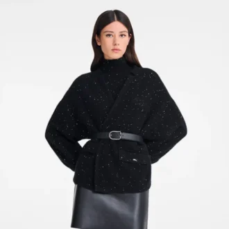 Negro – Cinturón de piel para mujer