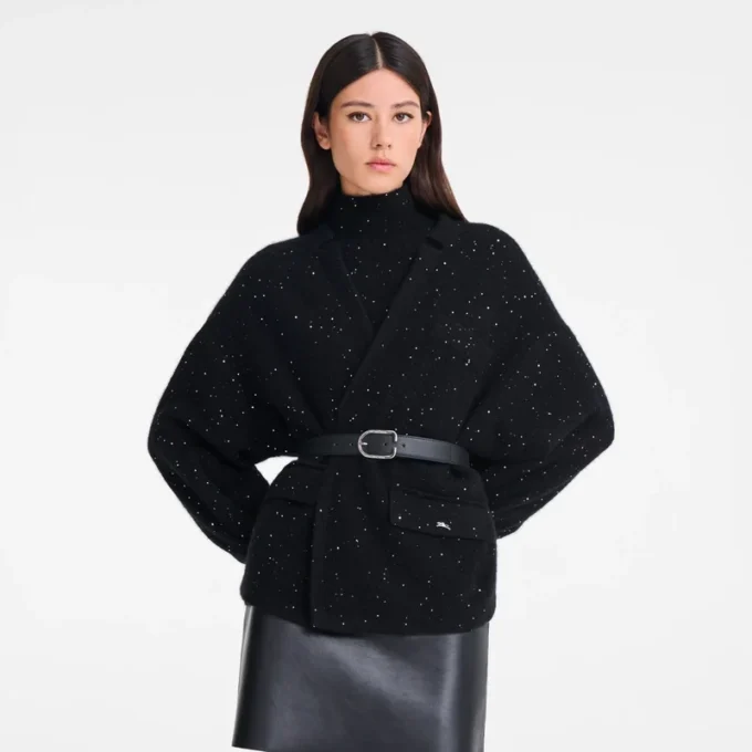 Negro – Cinturón de piel para mujer