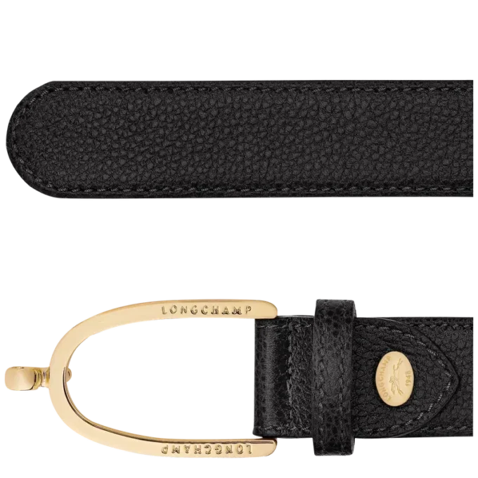 Negro – Cinturón de piel para mujer