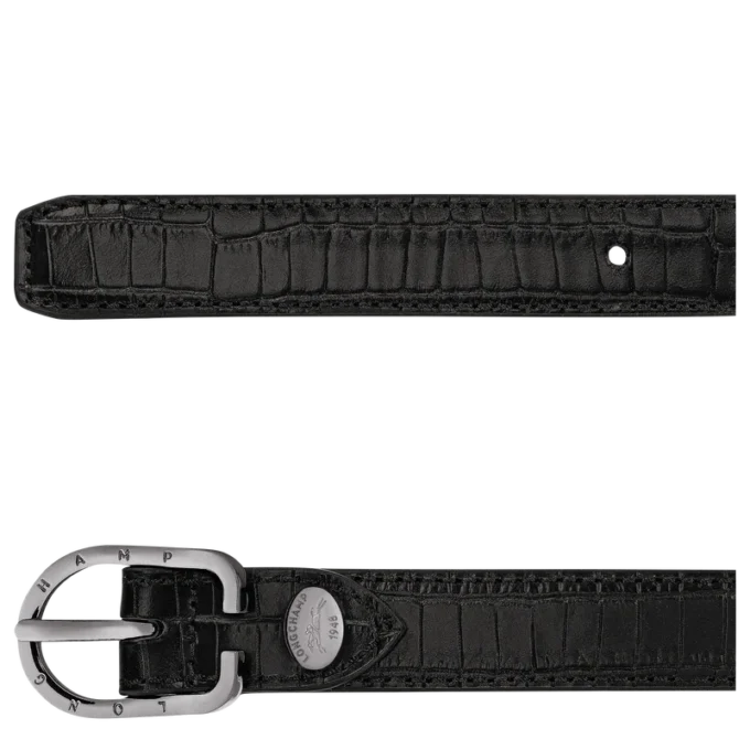 Negro – Cinturón de piel para mujer