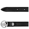 Negro – Cinturón de piel para mujer