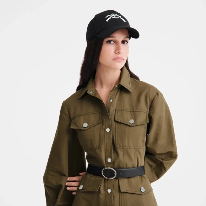 Negro – Gorra de algodón orgánico liso