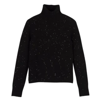 Negro – Jersey de cuello alto de punto