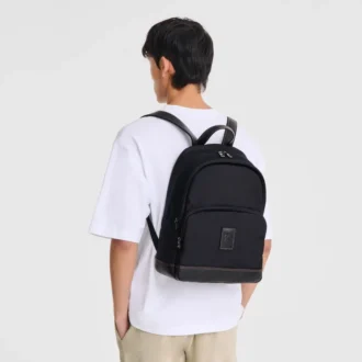 Negro – Mochila Boxford de lona reciclada