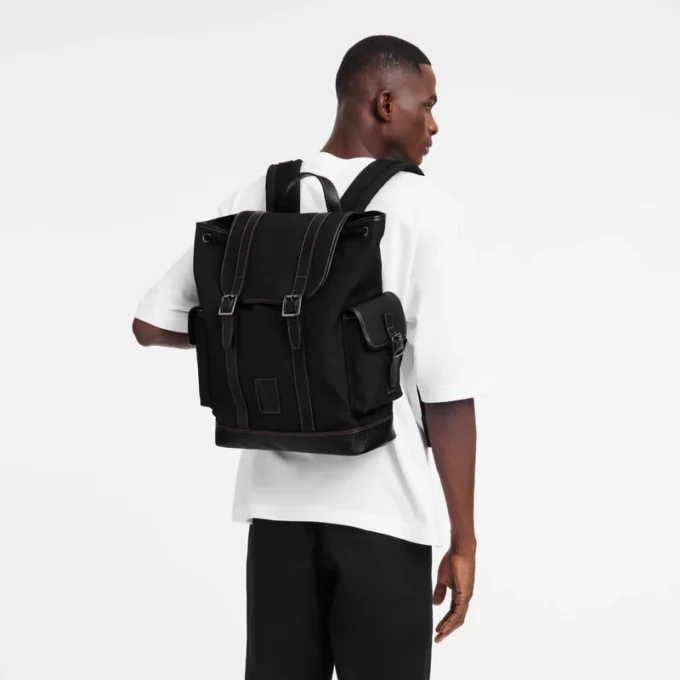 Negro – Mochila Boxford de lona reciclada