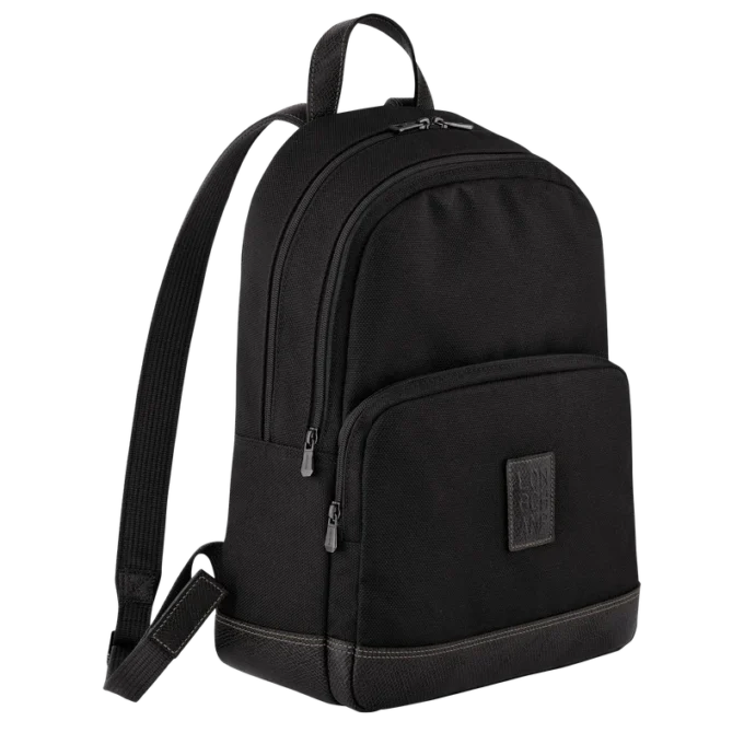 Negro – Mochila Boxford de lona reciclada