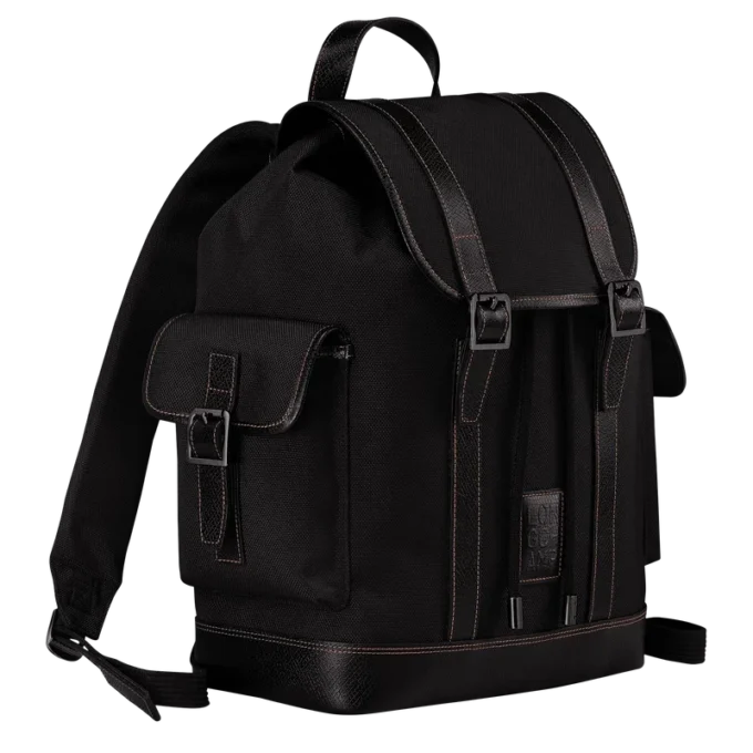 Negro – Mochila Boxford de lona reciclada