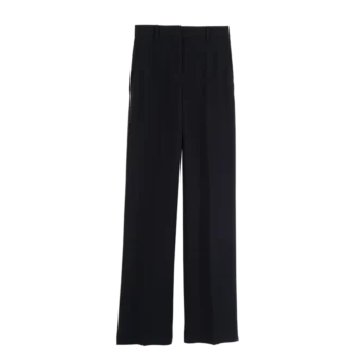 Negro – Pantalones de crepé
