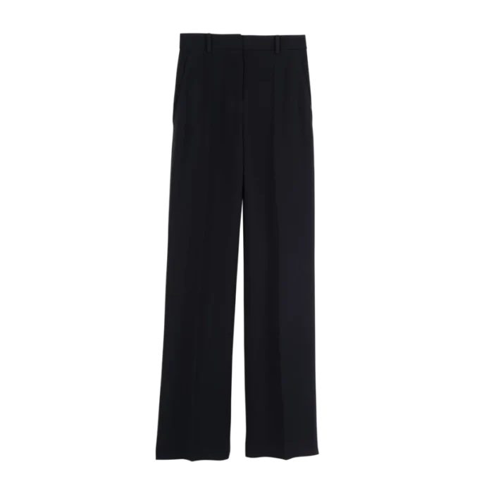 Negro – Pantalones de crepé