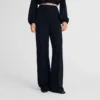 Negro – Pantalones de crepé