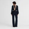 Negro – Pantalones de crepé