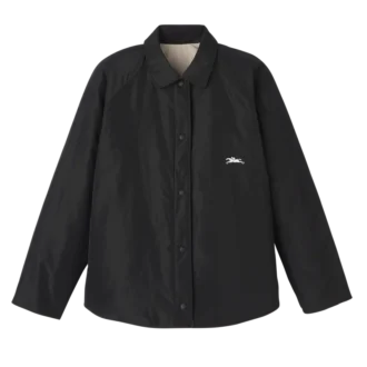 Negro/Papel – Tafetán técnico Blusón acolchado