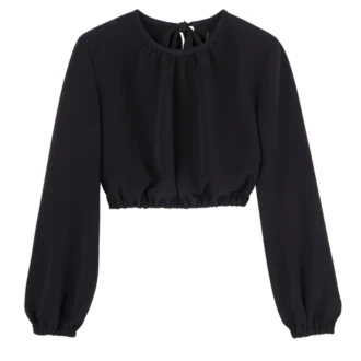 Negro – Top de crepé