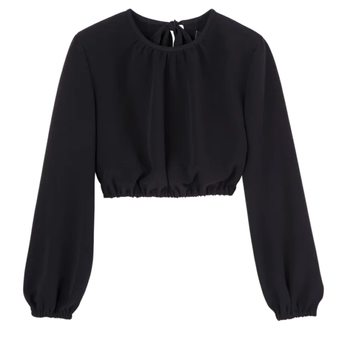 Negro – Top de crepé