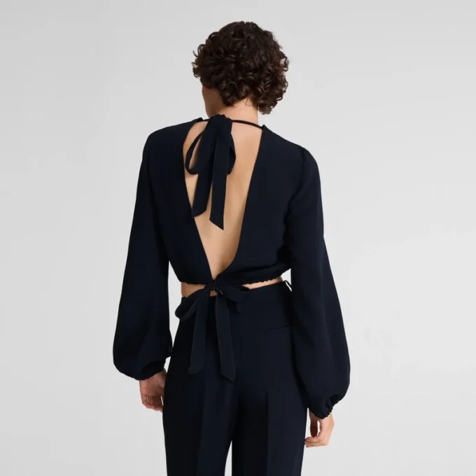 Negro – Top de crepé