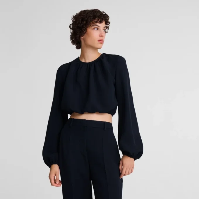 Negro – Top de crepé