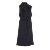 Negro – Vestido fluido de crepé