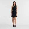 Negro – Vestido fluido de crepé