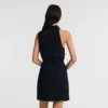 Negro – Vestido fluido de crepé