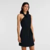Negro – Vestido fluido de crepé