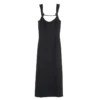 Negro – Vestido largo de crepé