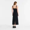 Negro – Vestido largo de crepé
