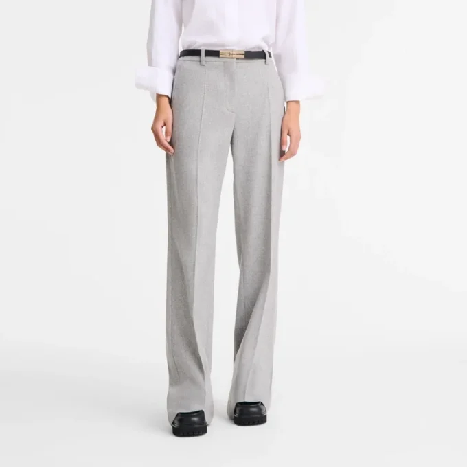 Pantalones de franela grises