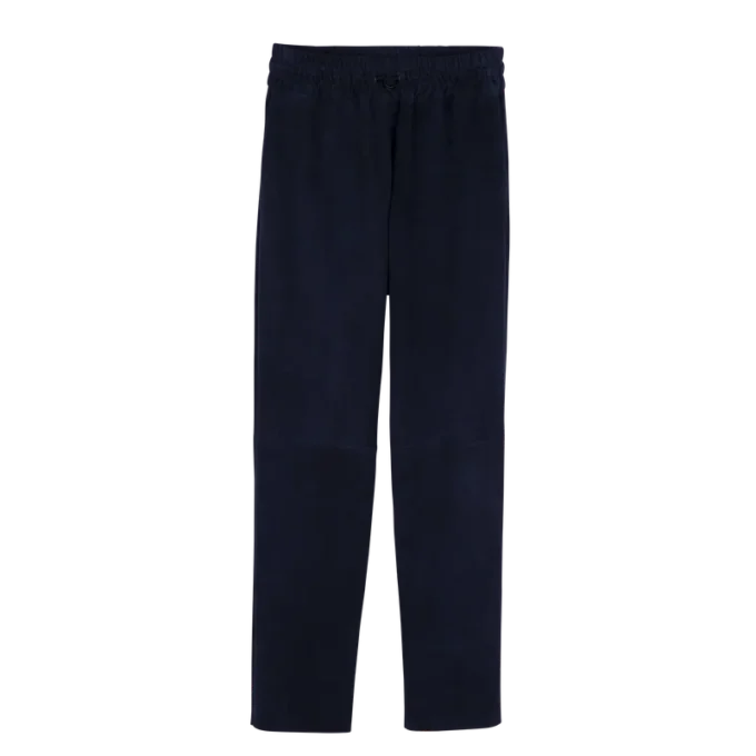 Pantalones rectos de piel