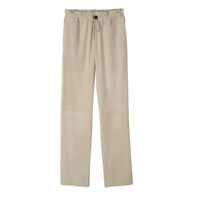 Pantalones rectos de piel