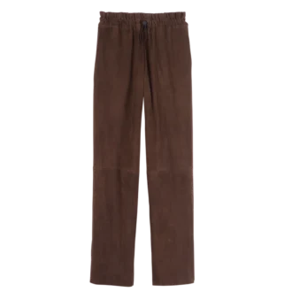 Pantalones rectos de piel