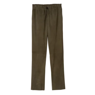 Pantalones rectos de piel