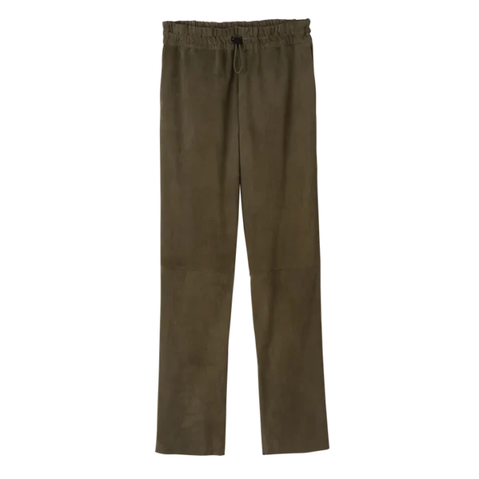 Pantalones rectos de piel