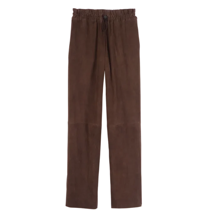 Pantalones rectos de piel