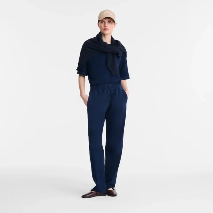 Pantalones rectos de piel