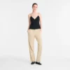 Pantalones rectos de piel