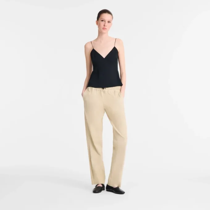 Pantalones rectos de piel